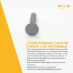 Perno Anclaje Fijación Cabeza Lisa Inoxidable - Imagen 3