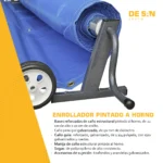 Enrollador Para Lona Cubre Pileta Piscina Pintado - Imagen 3