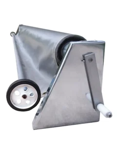 Kit Cubrepileta Cobertor Lona Lisa PVC + Enrollador Acero Inoxidable