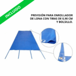 Kit Cubrepileta Cobertor Lona Lisa PVC Con Enrollador Pintado al Horno - Imagen 6
