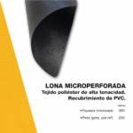 Lona Microperforada PVC 250 gr/m² Toldos, Pérgolas, Techos - Imagen 2