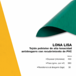 Toldo Vertical Brazo Punto Fijo Con Lona Lisa PVC 560 g/m² - Imagen 2