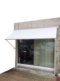 Toldo Vertical Brazo Punto Fijo Con Lona Lisa PVC 560 g/m²