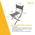 Banco Pescador Con Respaldo Plegable - Imagen 3