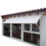 Toldo Vertical Brazo Punto Fijo Con Lona Lisa PVC 560 g/m²