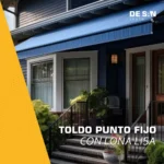 Toldo Vertical Brazo Punto Fijo Con Lona Lisa PVC 560 g/m² - Imagen 2