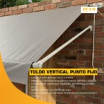 Toldo Vertical Brazo Punto Fijo + Lona Lisa - Imagen 3
