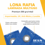 Lona Rafia Laminada Premium 200 Grs Multiusos En Medida Estandar - Imagen 2