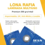 Lona Rafia Laminada Premium 200 Grs Multiusos En Medida Estandar - Imagen 3