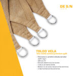 Toldo Vela Decorativa Rectangular Media Sombra 4x3 Mts - Imagen 3