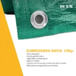 Cubre Cerco Lona Rafia 130grs - Imagen 3