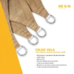 Toldo Vela Decorativa Triangular Media Sombra 4,9x4x3 Mts - Imagen 3