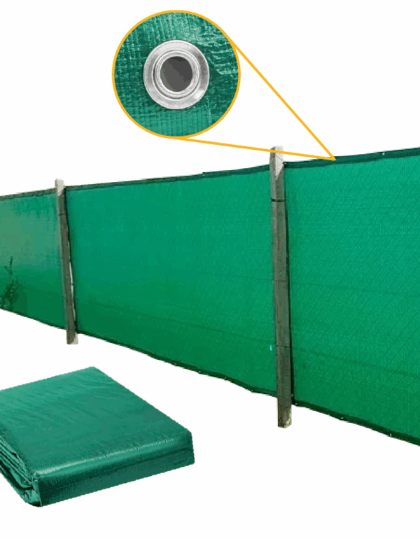 Lona Rafia Cubre Cerco Jardín 2.00 X 10 M Con Ojales 130gr