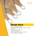 Toldo Vela Decorativo Rectangular Media Sombra 4x3 Mts - Imagen 3