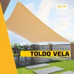 Toldo Vela Decorativo Rectangular Media Sombra 4x3 Mts - Imagen 2