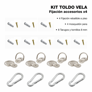 Kit Instalación Anclaje Vela Rectangular