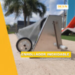 Kit Cubrepileta Cobertor Lona Lisa PVC + Enrollador Acero Inoxidable - Imagen 2