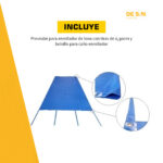 Kit Cubrepileta Cobertor Lona Lisa PVC + Enrollador Acero Inoxidable - Imagen 5