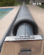 Kit Cubrepileta Cobertor Lona Lisa PVC + Enrollador Acero Inoxidable - Imagen 9