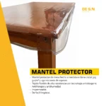 Mantel encastrable PVC lona cristal impermeable - Imagen 3