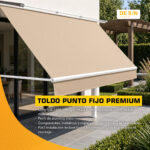 Sistema Enrollador Toldo Vertical Brazo Punto Fijo Premium Reforzado - Imagen 3