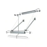 Sistema Enrollador Toldo Vertical Brazo Punto Fijo Premium Reforzado