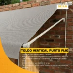 Toldo Vertical Brazo Punto Fijo + Lona Microperforada - Imagen 4
