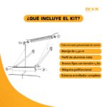 Sistema Enrollador Toldo Vertical Brazo Punto Fijo Premium Reforzado - Imagen 4